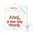 Body s potiskem New Baby Ahoj, já jsem tady nová - dárkové balení