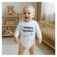 Body s potiskem New Baby Tatínkova nejrychlejší - dárkové balení