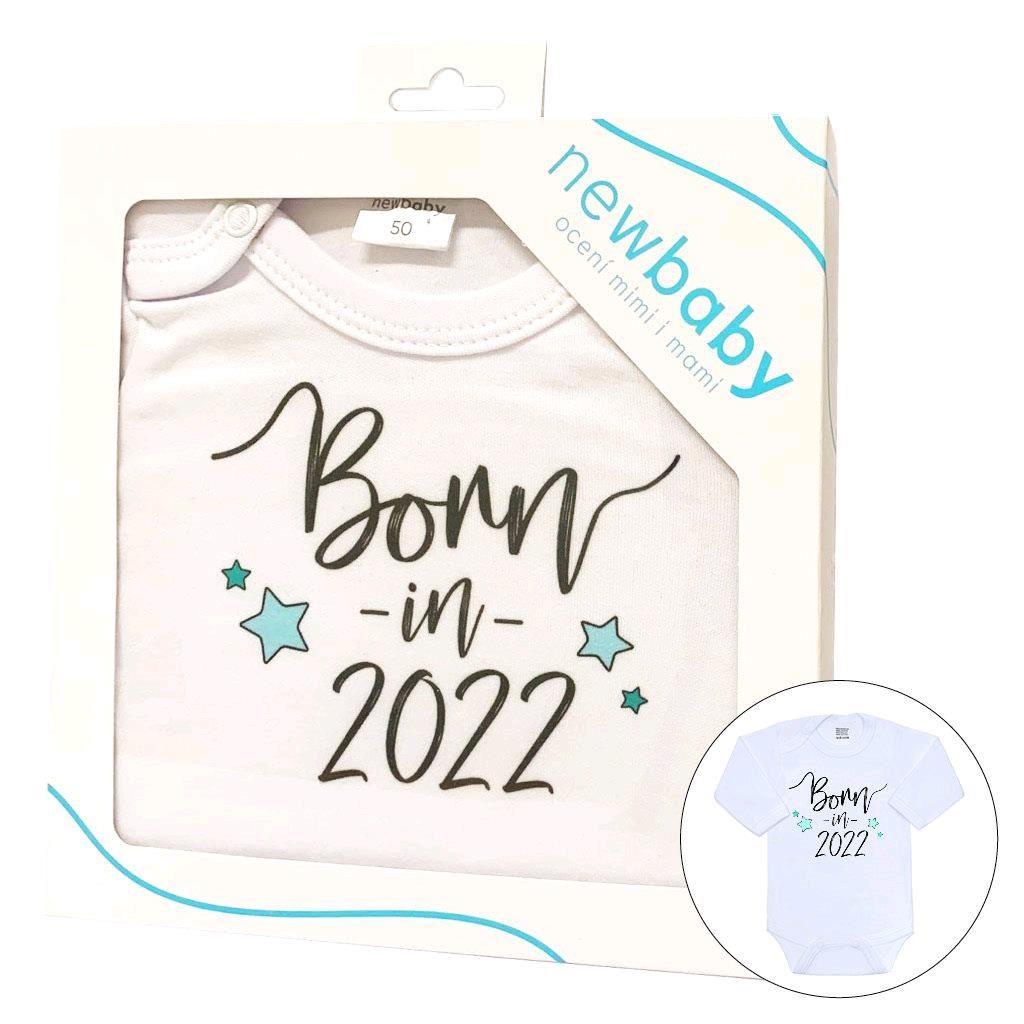 Body s potiskem New Baby Born in 2022 - dárkové balení, Velikost: 56 (0-3m)
