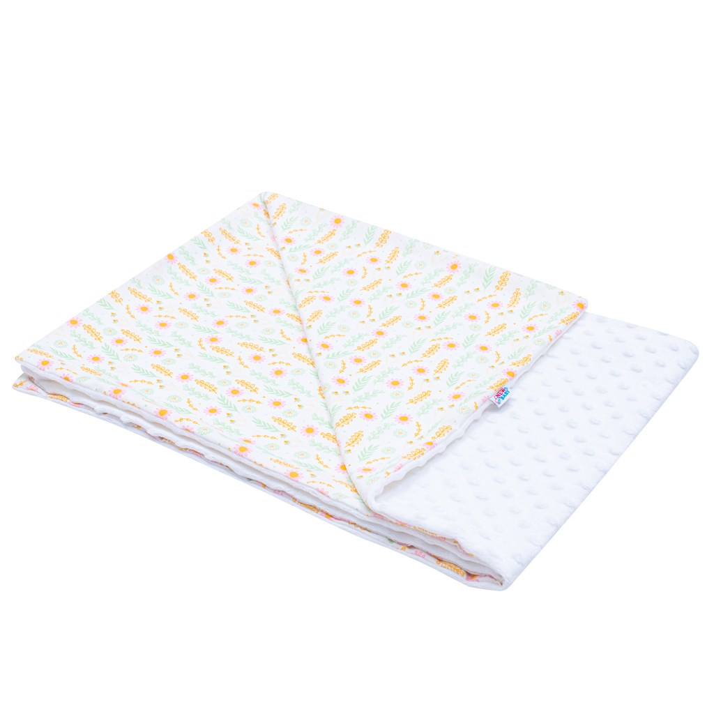 Dětská deka z Minky New Baby Harmony bílá 70x100 cm