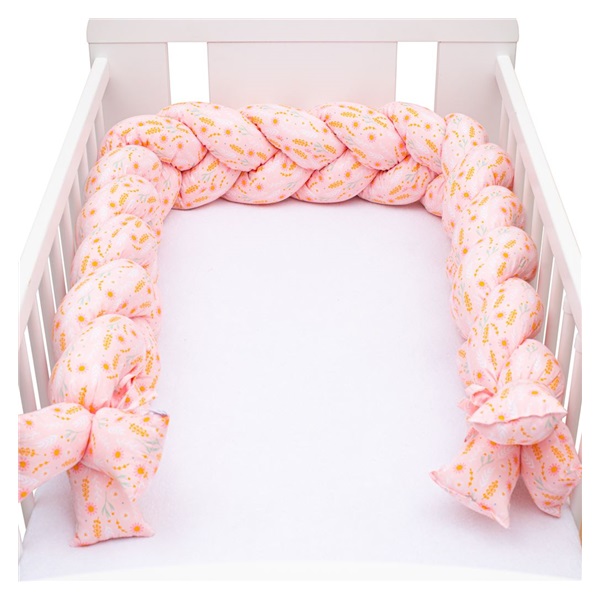Ochranný mantinel do postýlky cop New Baby Harmony růžový