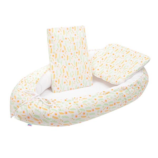 Luxusní hnízdečko s peřinkami pro miminko New Baby Harmony bílé
