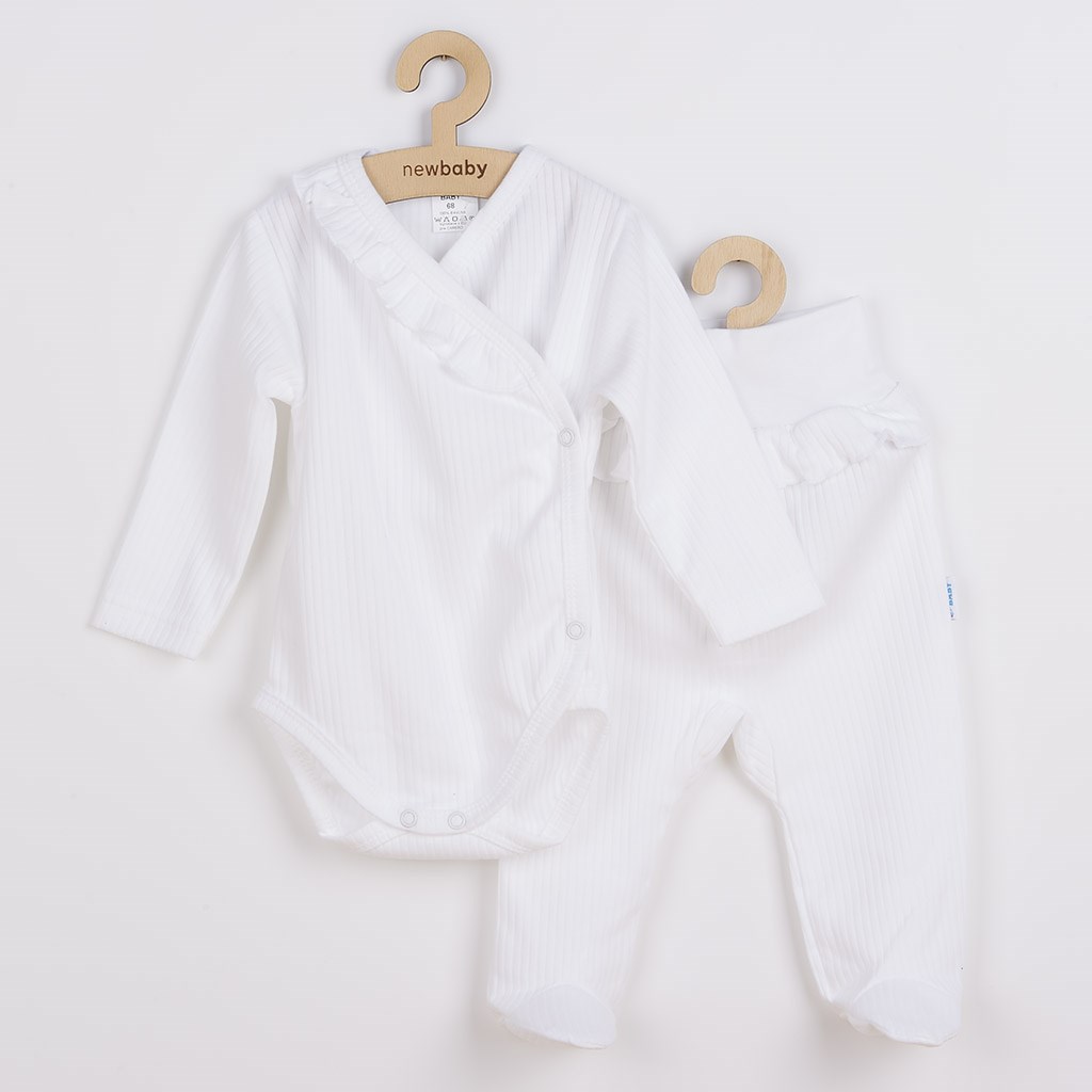 2-dílná kojenecká souprava New Baby Stripes bílá, Velikost: 68 (4-6m)