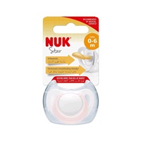 Šidítko latex NUK Star 0-6 m růžový