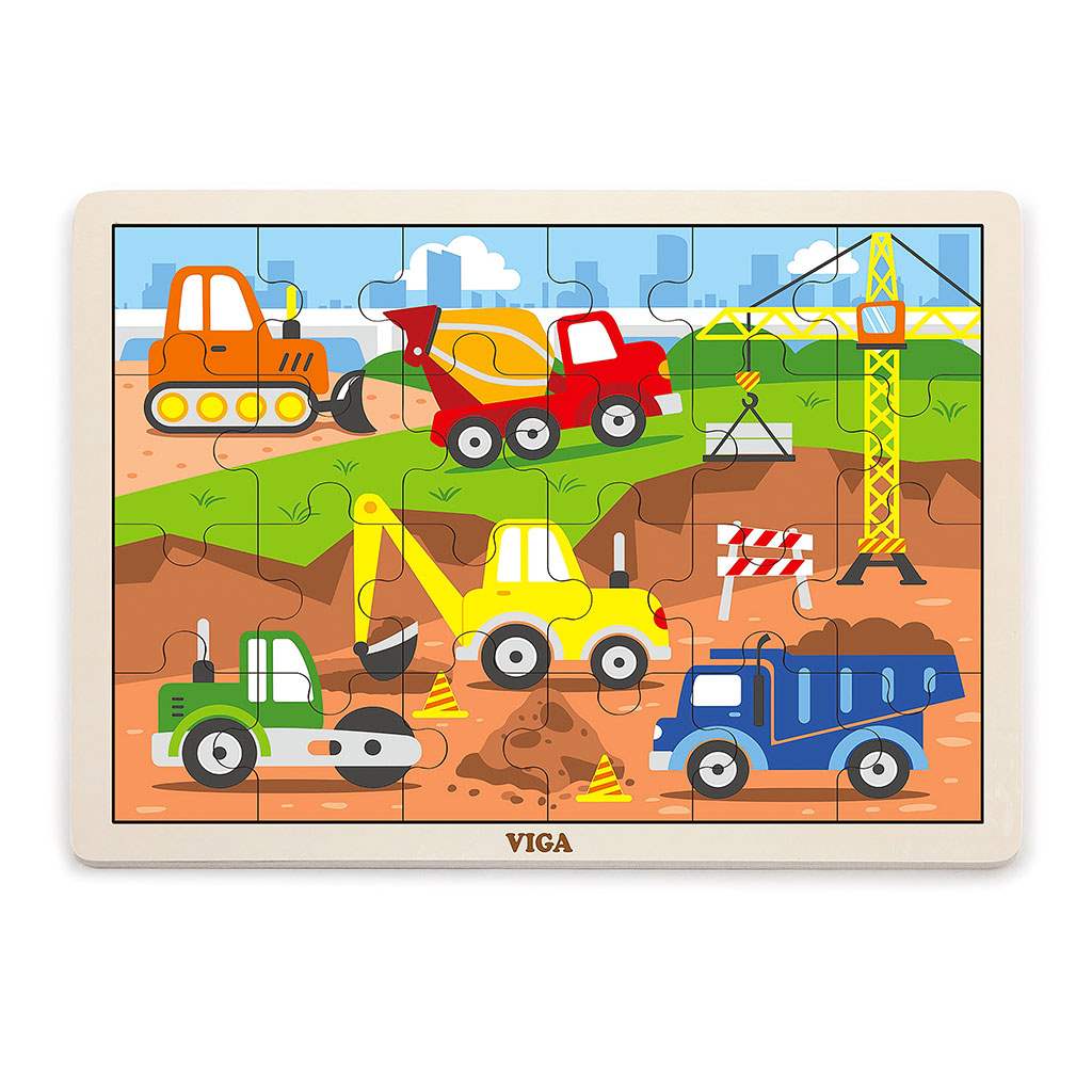 Dětské dřevěné puzzle Viga Stavba