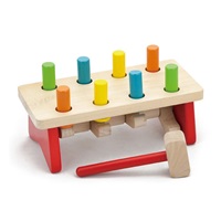 Dřevěná zatloukačka pro nejmenší Viga multicolor