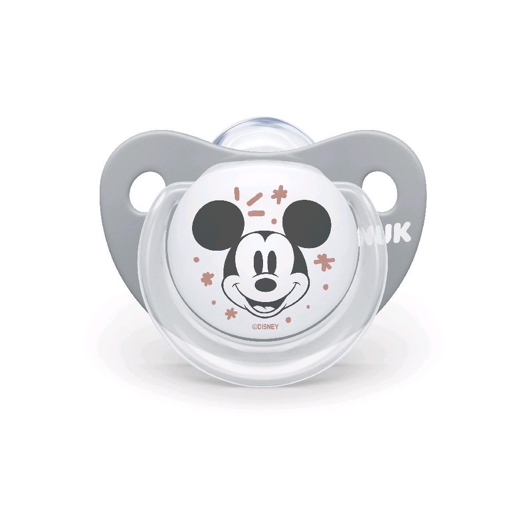 Dudlík NUK Trendline Mickey Mouse 6-18m šedé 