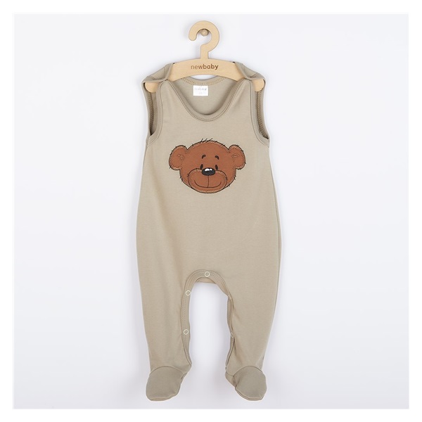 Kojenecké bavlněné dupačky New Baby BrumBrum latte