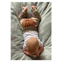 Kojenecké bavlněné polodupačky New Baby BrumBrum latte