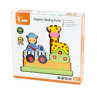 Dřevěné magnetické puzzle 3D kostky Viga Zoo