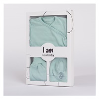 3-dílná kojenecká soupravička do porodnice New Baby I AM modrá