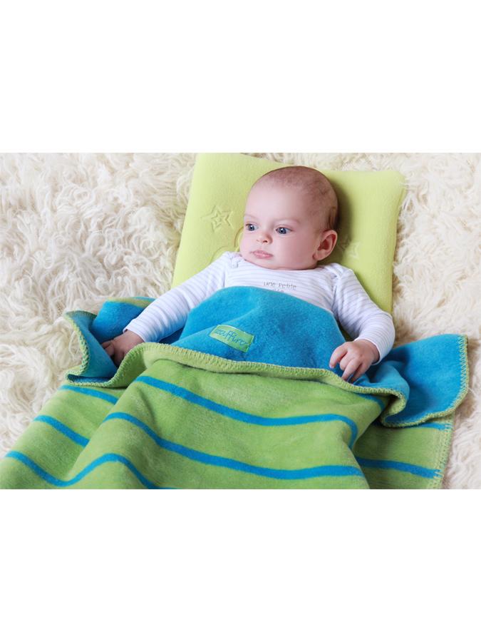 Dětská bavlněná deka Womar 75×100 modro-zelená - 2