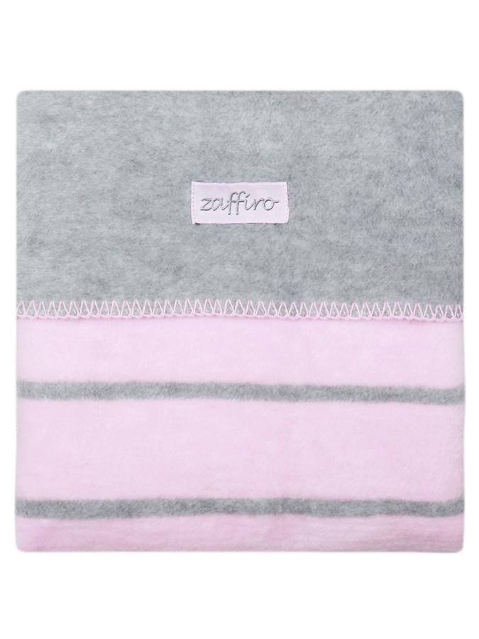 Dětská bavlněná deka Womar 75×100 šedo-růžová