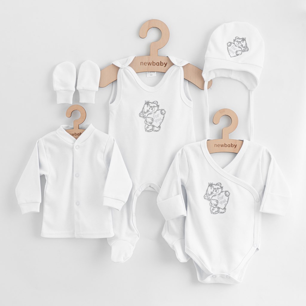 5-dílná kojenecká soupravička do porodnice New Baby Classic bílá - 1