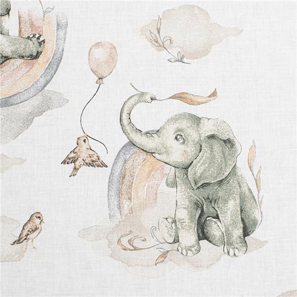 Dětská deka z Minky New Baby Sloníci bílo-šedá 80×102 cm - 3