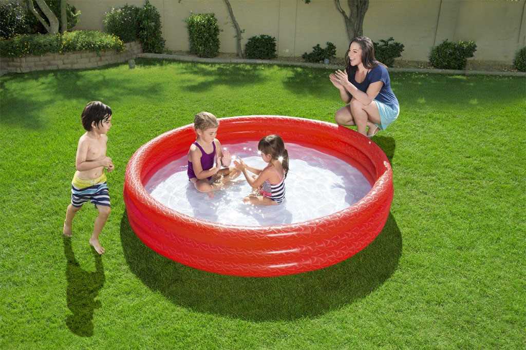 Dětský nafukovací bazén Bestway 183×33 cm červený - 2
