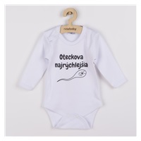 Body s potiskem New Baby Oteckova najrýchlejšia - darčekové balenie