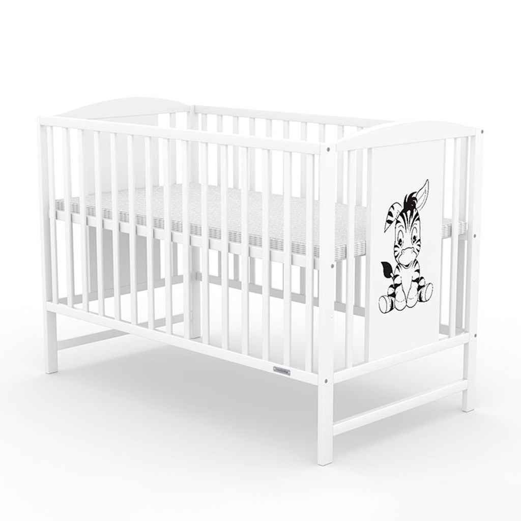 Dětská postýlka New Baby POLLY standard Zebra bílá - 1