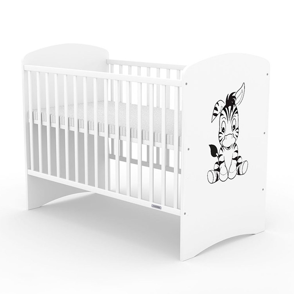 Dětská postýlka New Baby LEO standard Zebra bílá