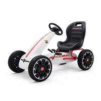 Dětská šlapací motokára Go-kart Milly Mally Abarth bílá