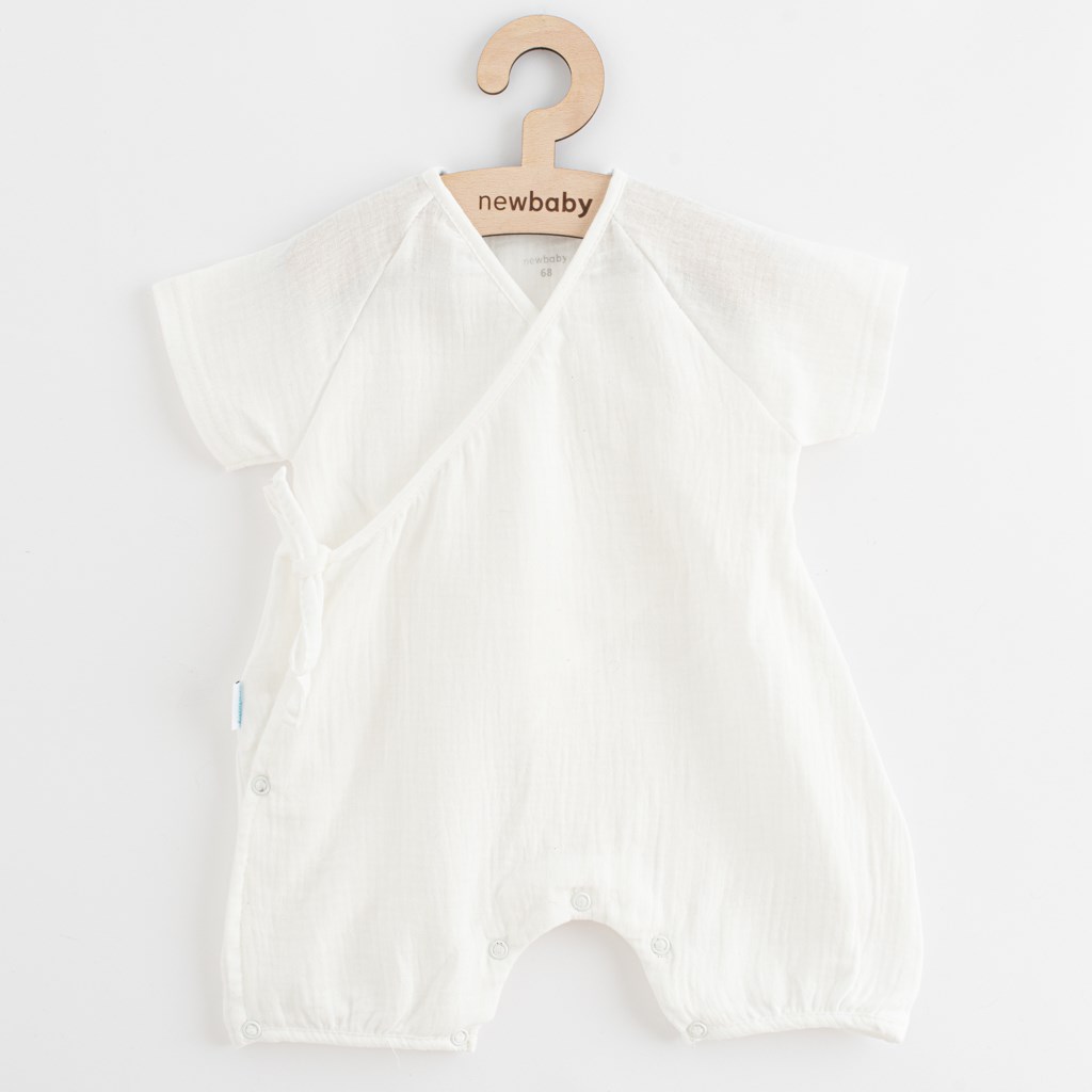 Letný dojčenský mušelínový overal Soft dress béžový 86