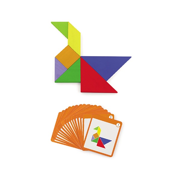 Dřevěný magnetický tangram Viga