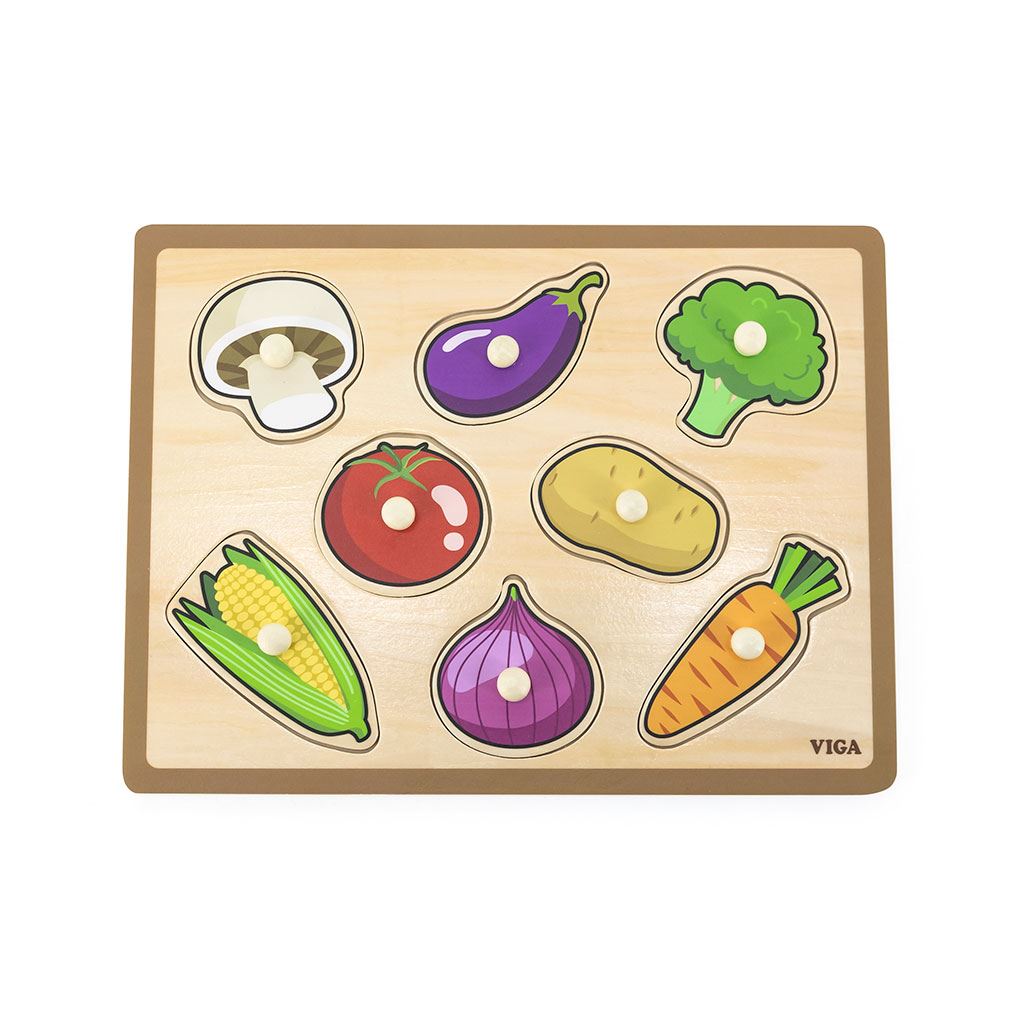 Dřevěné vkládací puzzle zelenina Viga