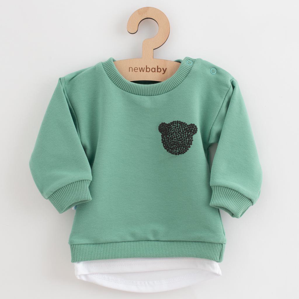 Kojenecká souprava tričko a tepláčky New Baby Brave Bear ABS zelená - 1