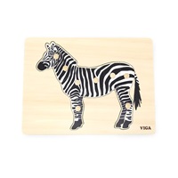 Dětské dřevěné puzzle vkládačka Montessori Viga Zebra