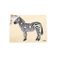 Dětské dřevěné puzzle vkládačka Montessori Viga Zebra