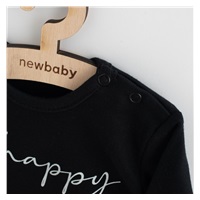 Kojenecké bavlněné body s krátkým rukávem New Baby Be Happy