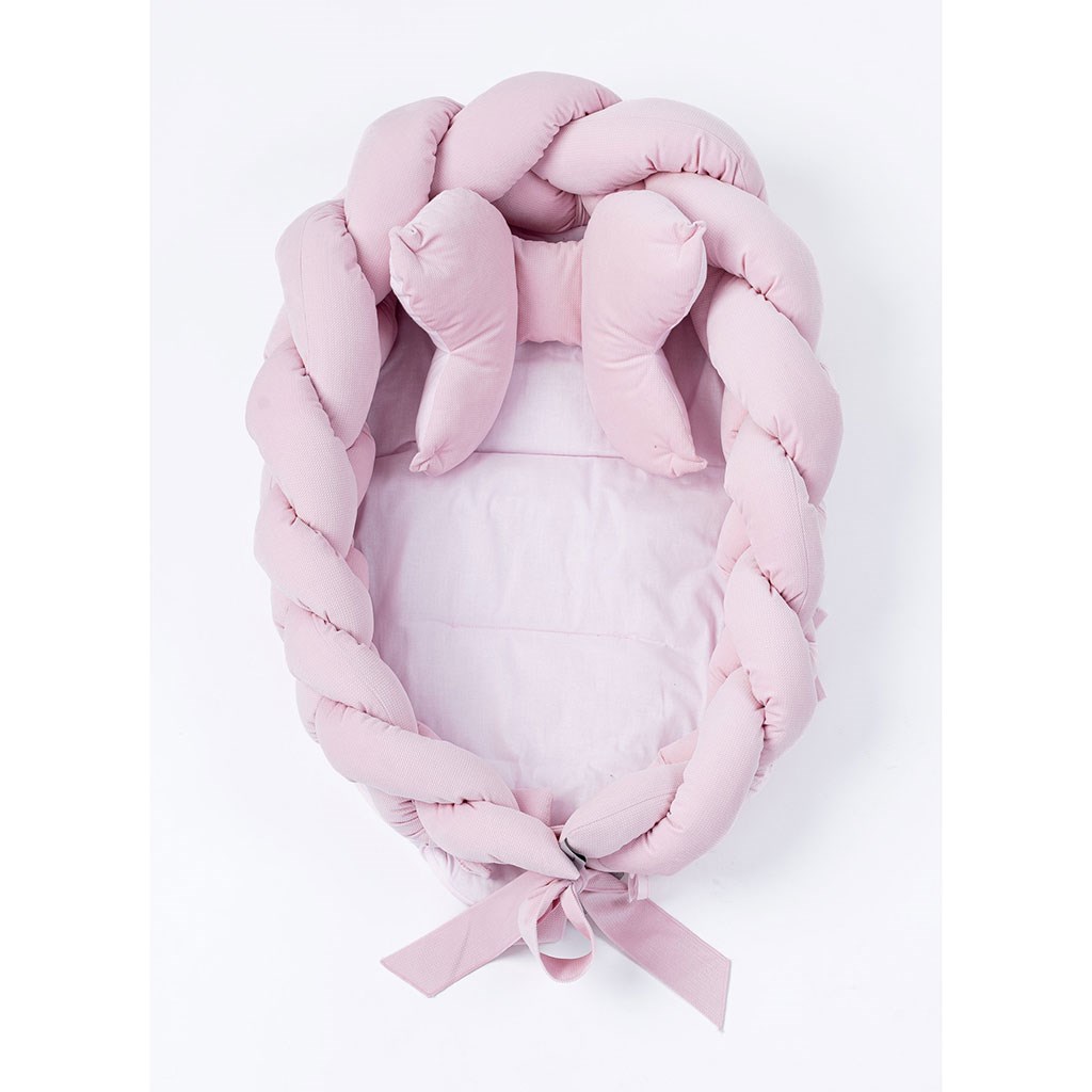 Fotografie Pletené hnízdečko pro miminko Velvet Belisima pink