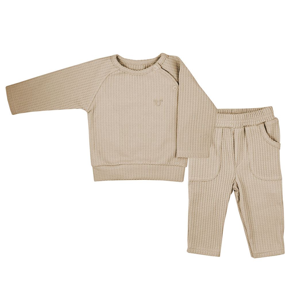 Dojčenské tričko s dlhým rukávom a tepláčky Bello beige 68