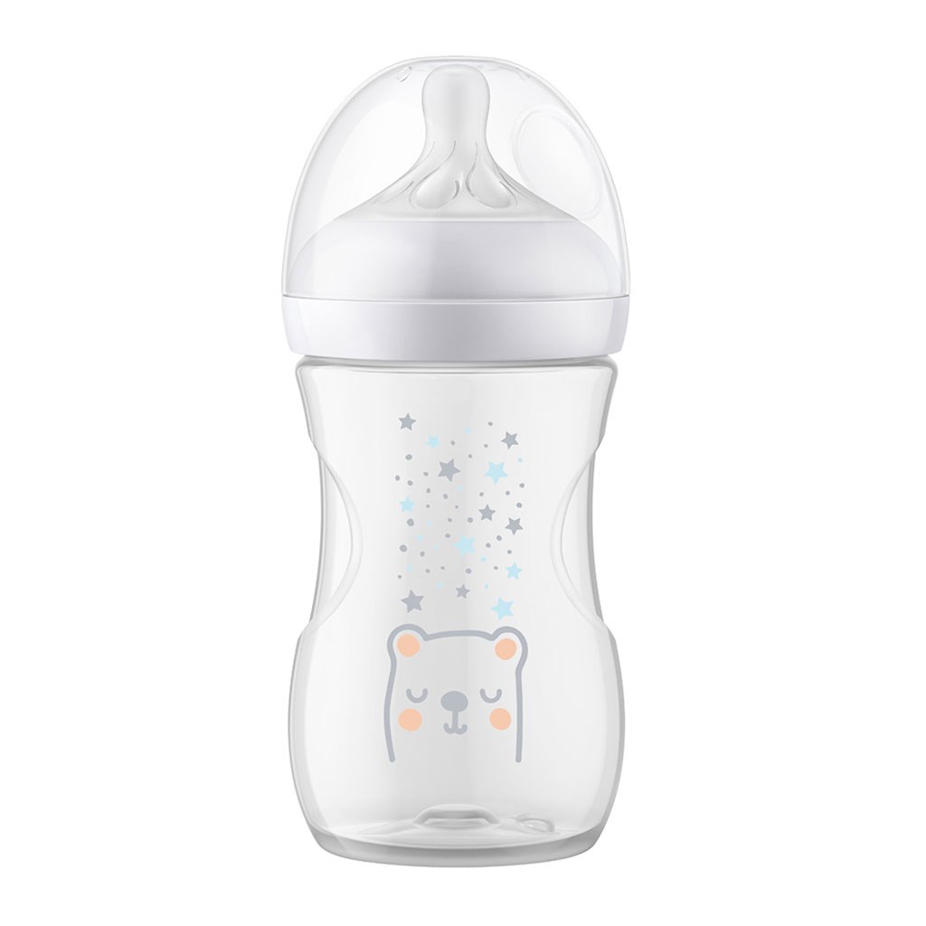 Dojčenská fľaša Natural Response s ventilom Air Free medved´ 260 ml 