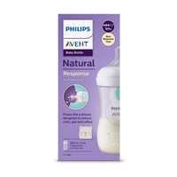 Láhev Avent Natural Response s ventilem Air Free 260 ml +1m medvěd