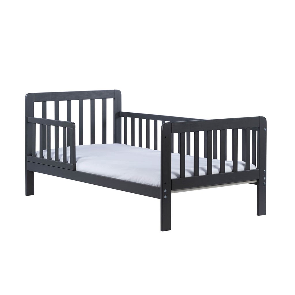 Dětská postel se zábranou Drewex Nidum 140×70 cm grafit
