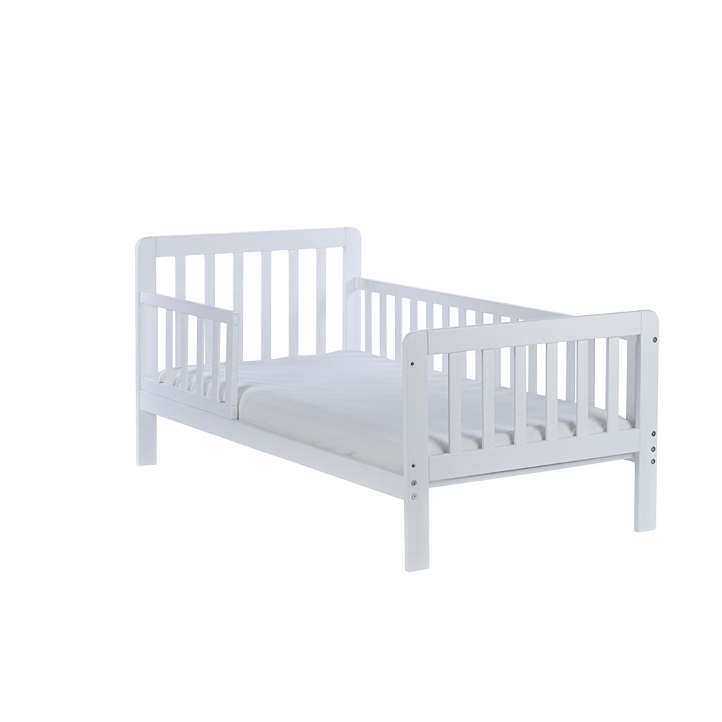 Fotografie Dětská postel se zábranou Drewex Nidum 140x70 cm bílá