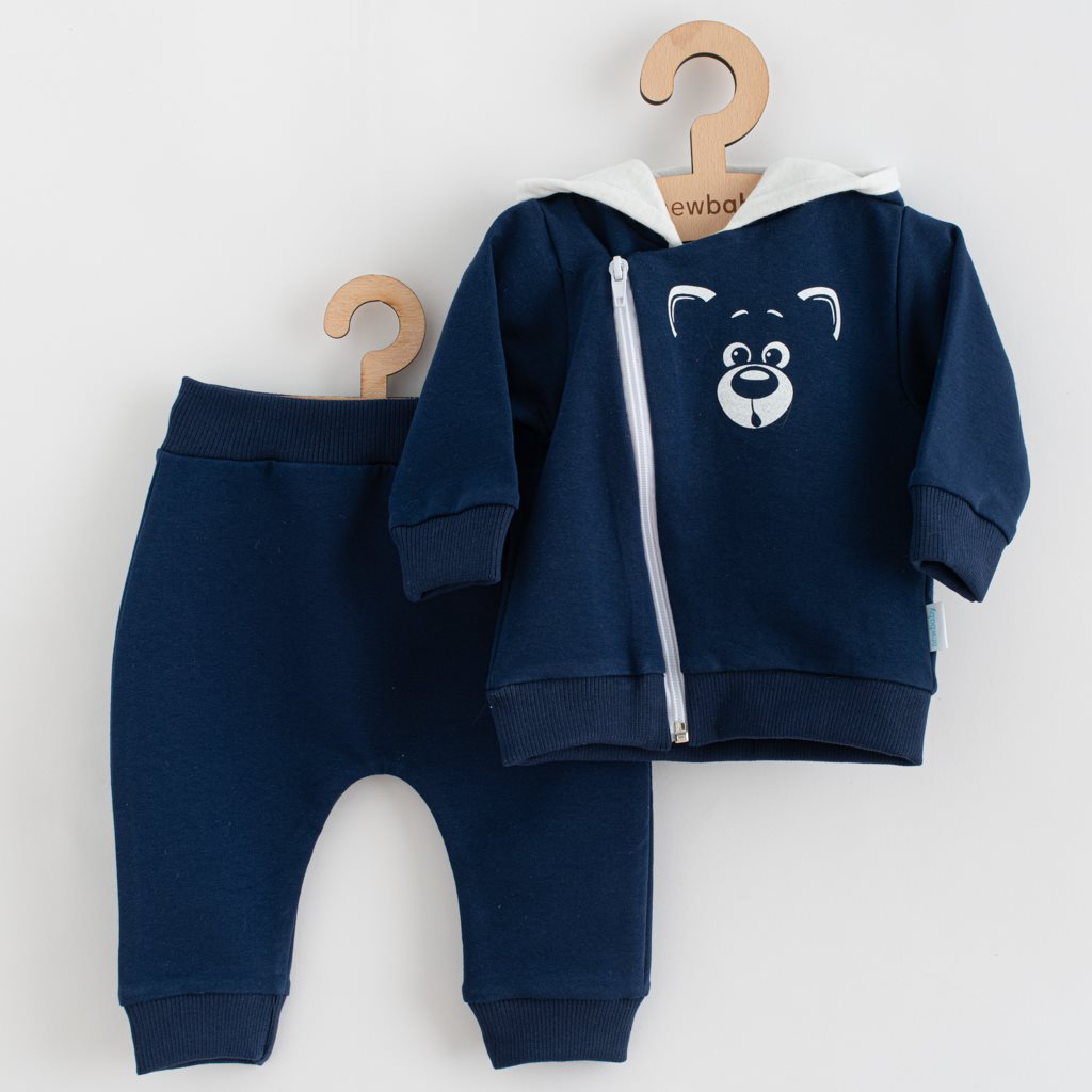 Dojčenské tepláčky a mikinka Animals Bear modrá 62