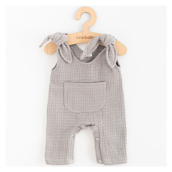 Kojenecké mušelínové lacláčky New Baby Comfort clothes šedá