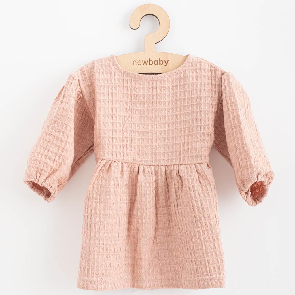 Dojčenské mušelínové šaty Comfort clothes ružová 74