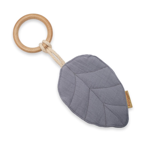 Kousátko s listy pro děti New Baby Leaf grey