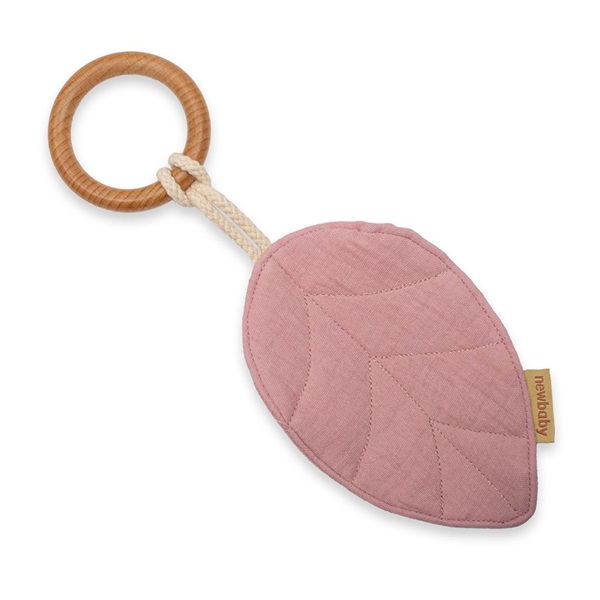 Kousátko s listy pro děti New Baby Leaf pink