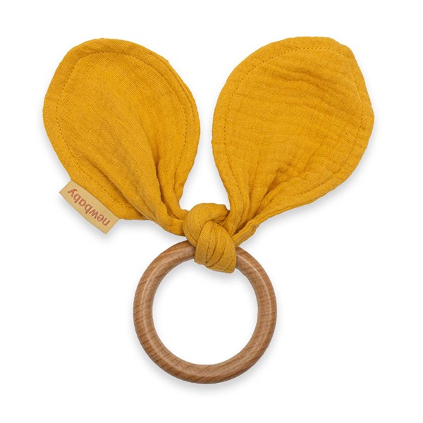 Kousátko pro děti ouška New Baby Ears mustard