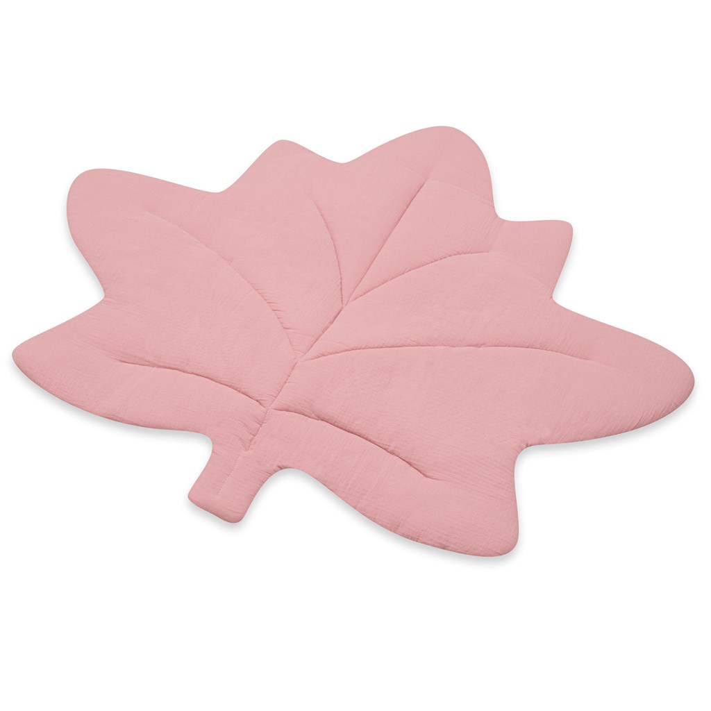 Mušelínová hrací deka Maple Leaf mušelín pink růžová 107x100 cm