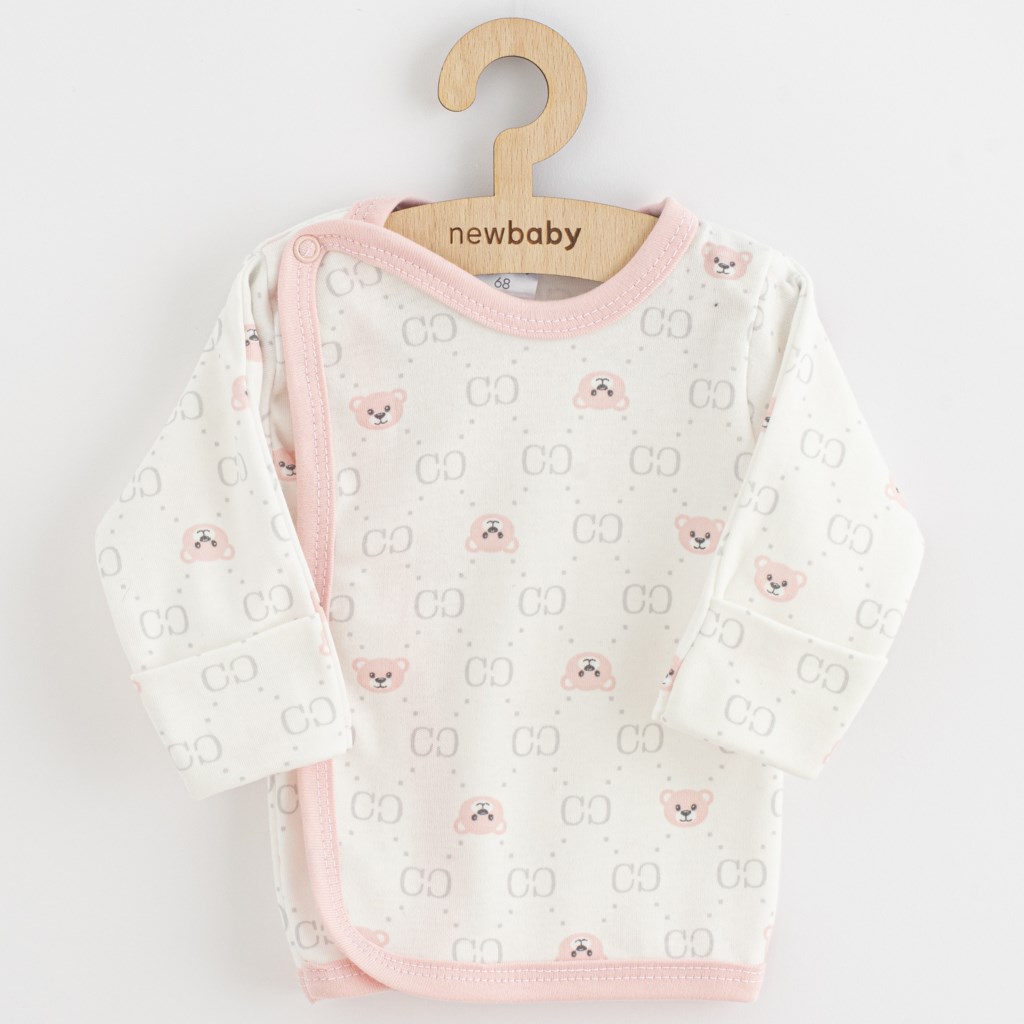 Kojenecká košilka New Baby Classic II medvídek růžový vel. 50