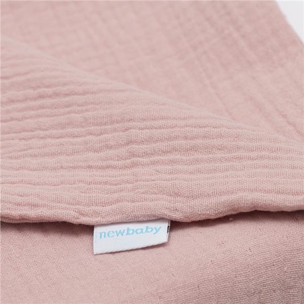 Dětská mušelínová deka New Baby 80×100 cm růžová - 2