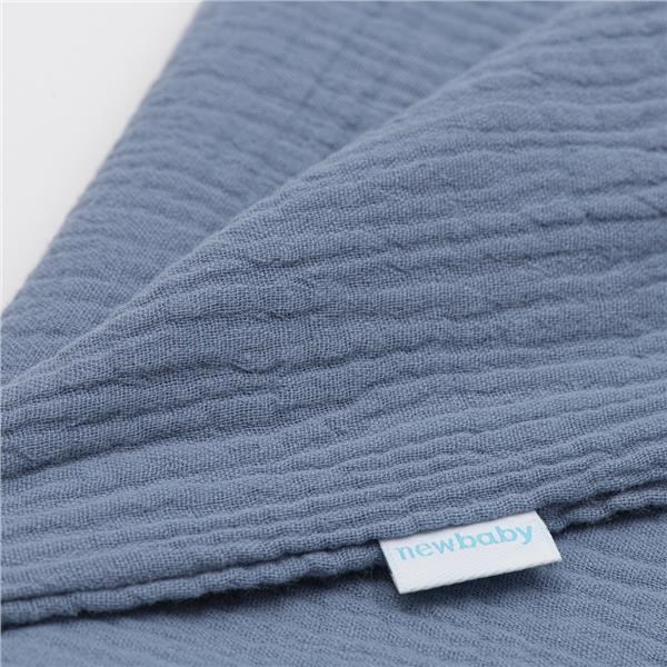 Dětská mušelínová deka New Baby 80×100 cm modrá - 2