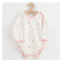 Kojenecké celorozepínací body New Baby Classic II Holka 3ks růžová