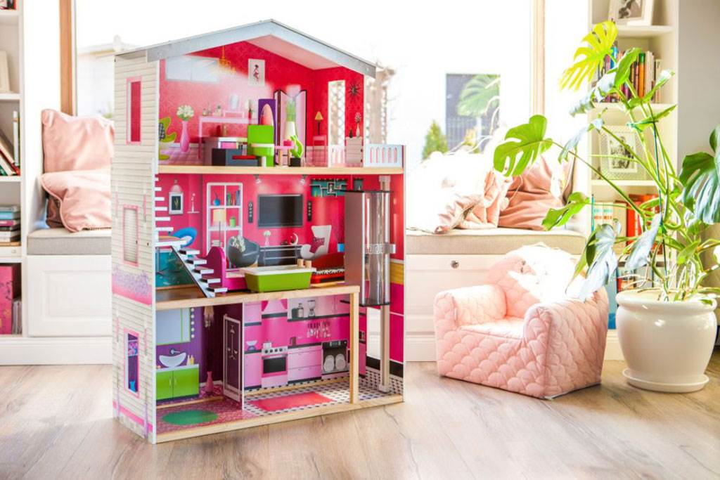 Dřevěný domeček pro panenky Ecotoys Malibu residence