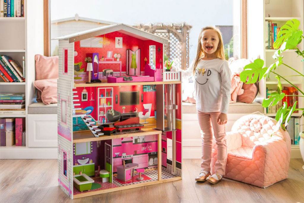 Dřevěný domeček pro panenky Ecotoys Malibu residence